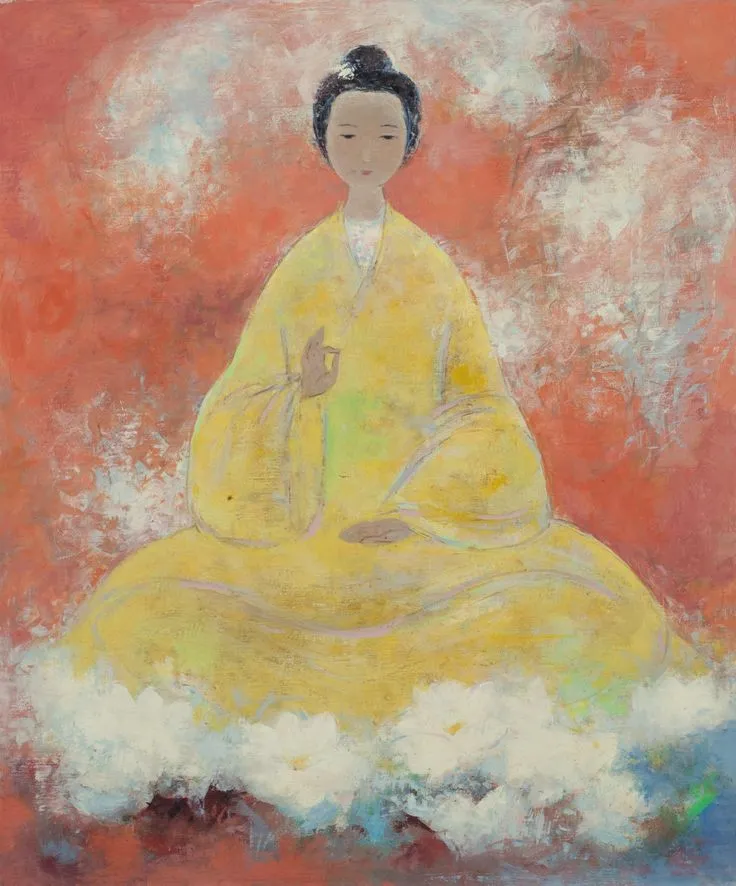 Bức tranh sơn dầu Divinité (tạm dịch: Thần tính) của Vũ Cao Đàm Tranh sơn dầu Thần tính (Divinité, 1984)