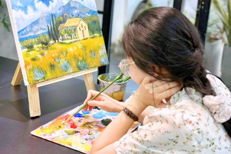 Các bước chuẩn bị vẽ tranh Acrylic