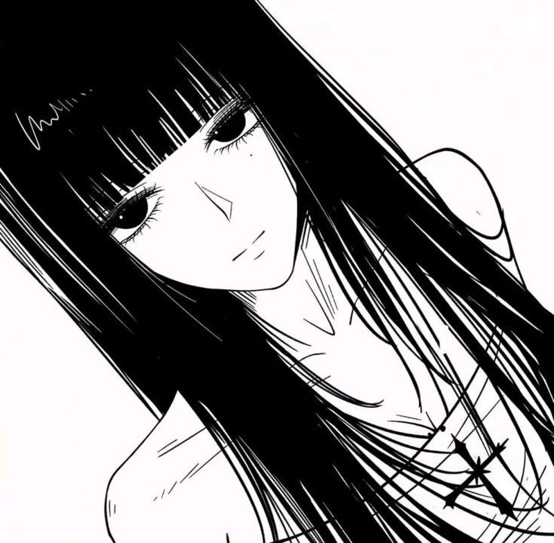 Ảnh Anime nữ trắng đen nghệ thuật