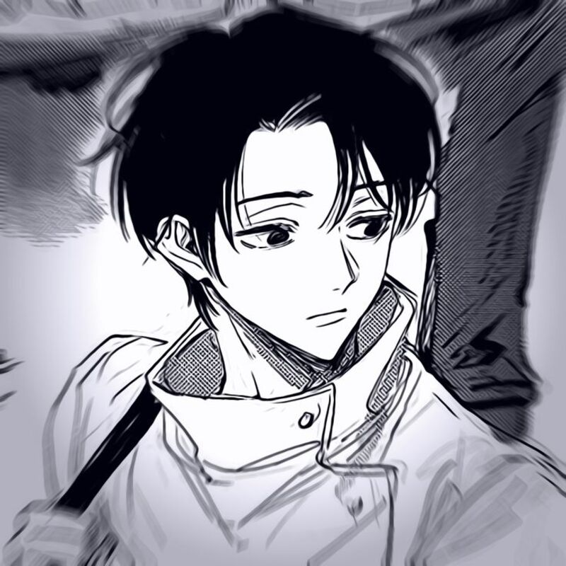 Ảnh Anime nam trắng đen nghệ thuật