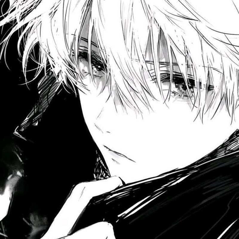 Ảnh Anime nam trắng đen nghệ thuật