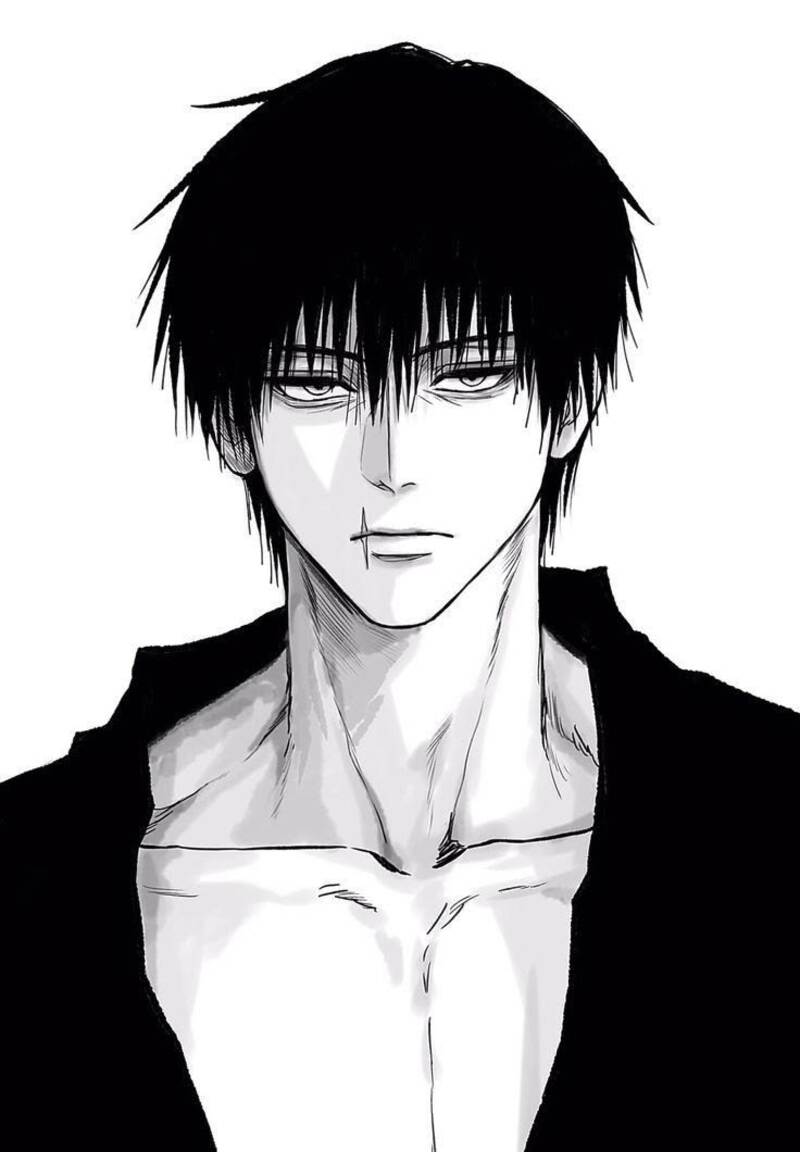 Ảnh Anime nam trắng đen nghệ thuật