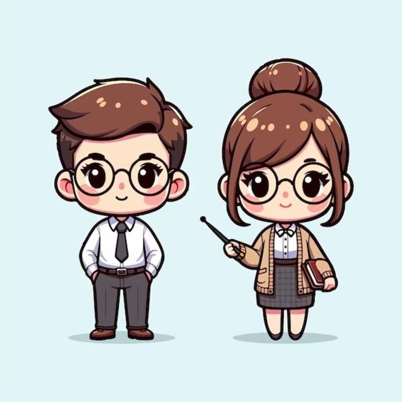 Chibi cô giáo, thầy giáo dễ thương