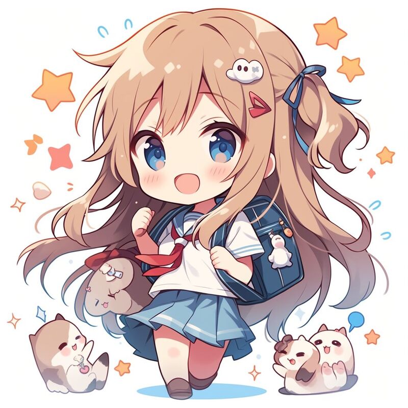 Hình ảnh học sinh chibi dễ thương