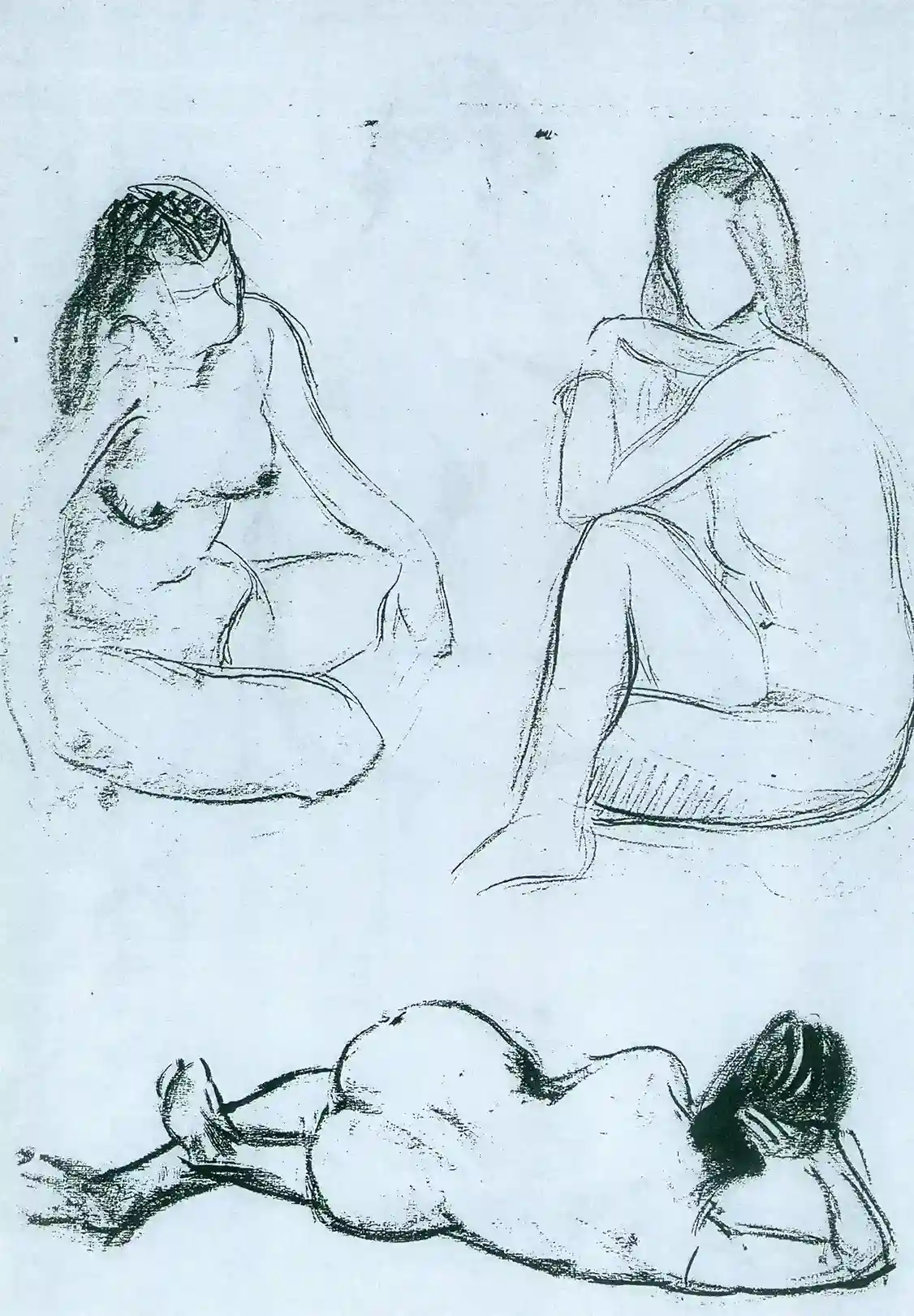 Bức hình họa được họa sĩ Lê Thị Lựu vẽ, 1942
