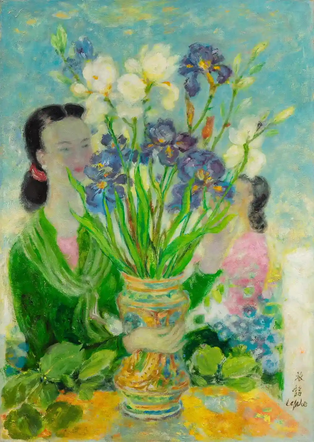 Bức tranh "Mẹ và con" (La mère et l'enfant) của Lê Phổ