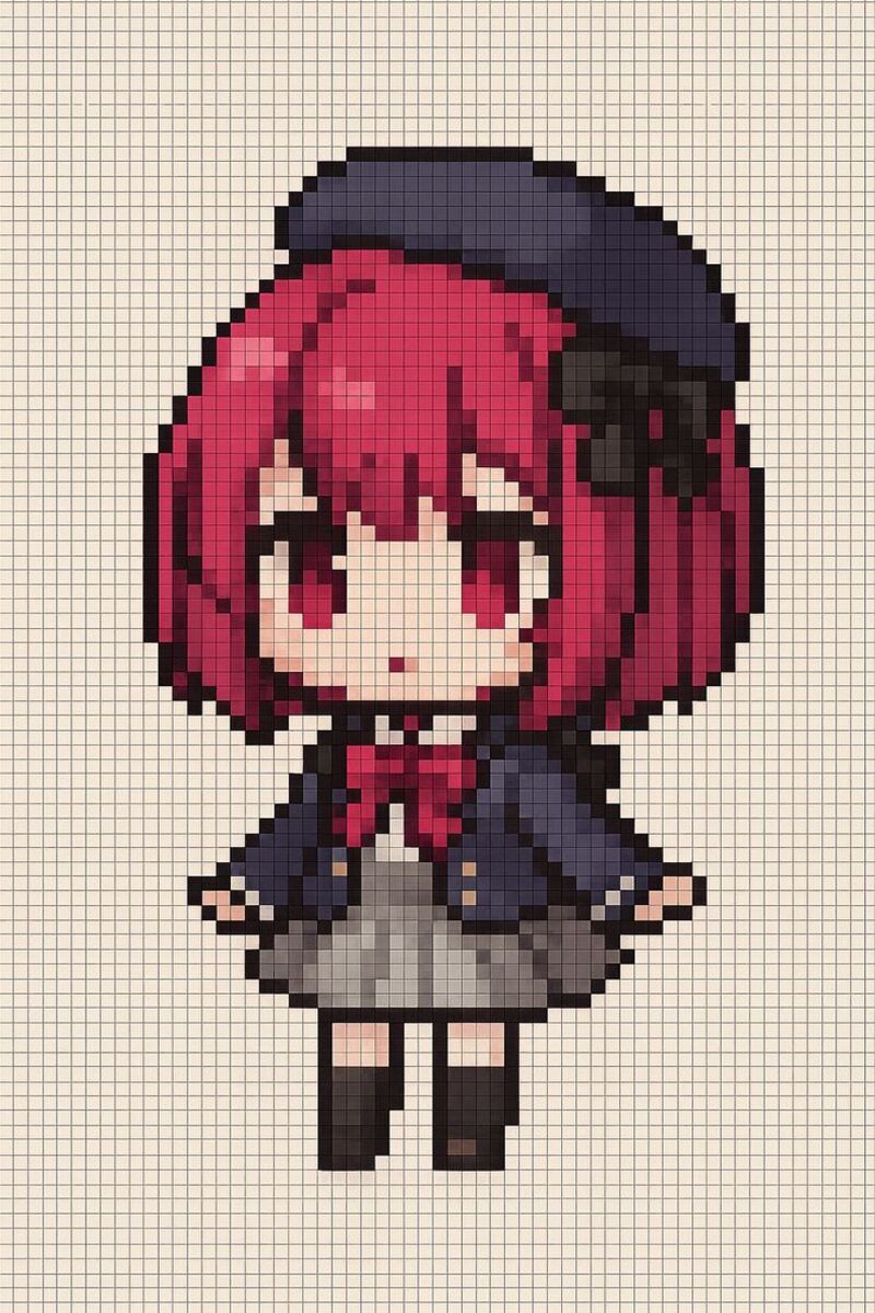 Tranh pixel anime