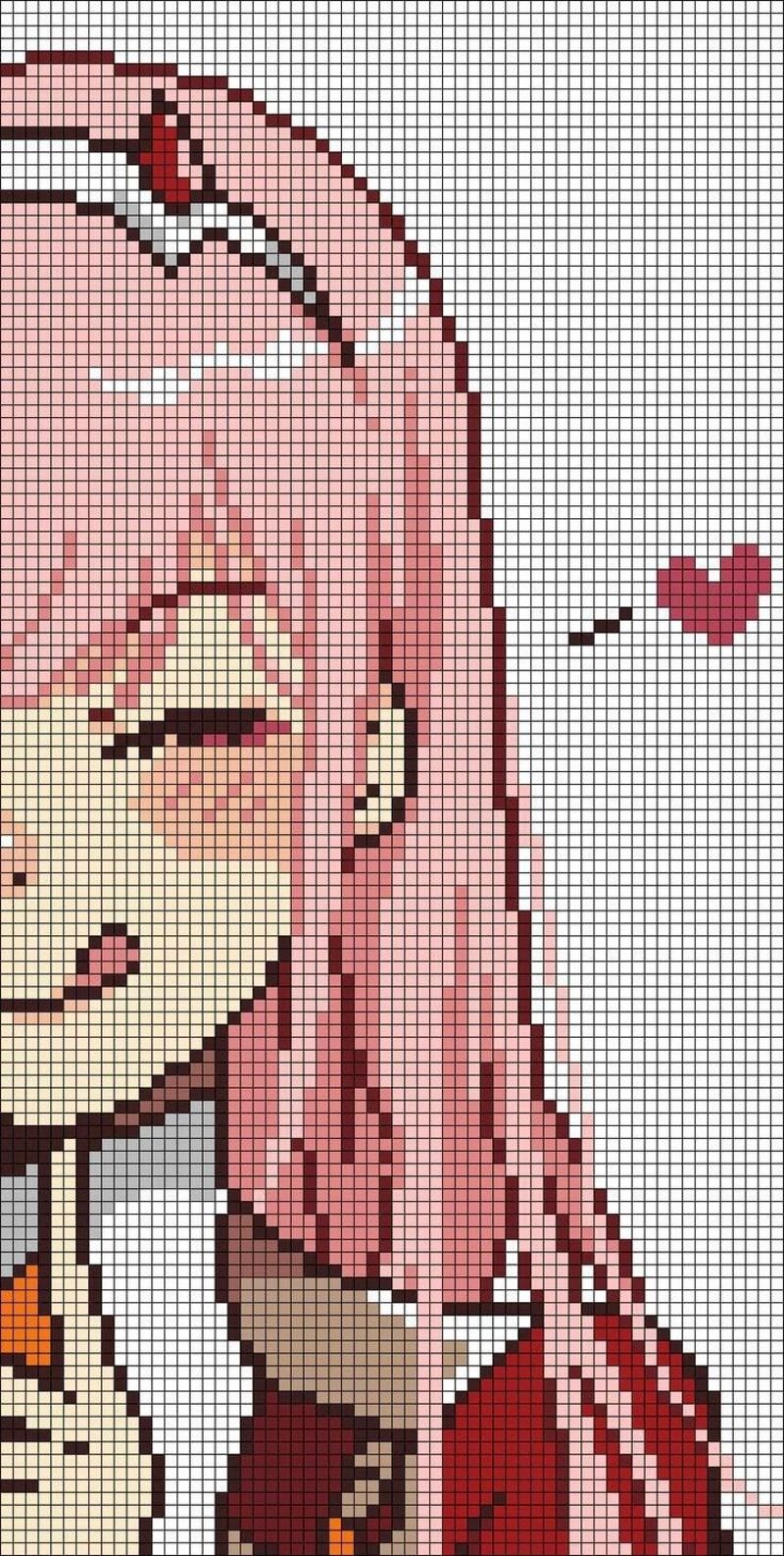 Tranh pixel anime