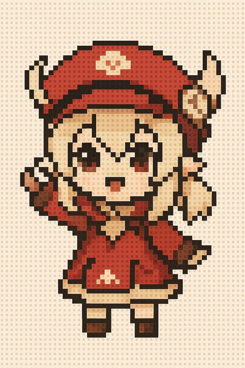 Tranh pixel anime