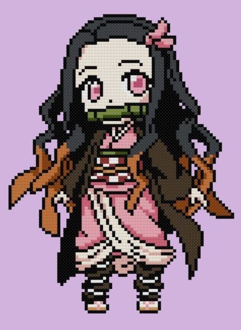 Tranh pixel anime