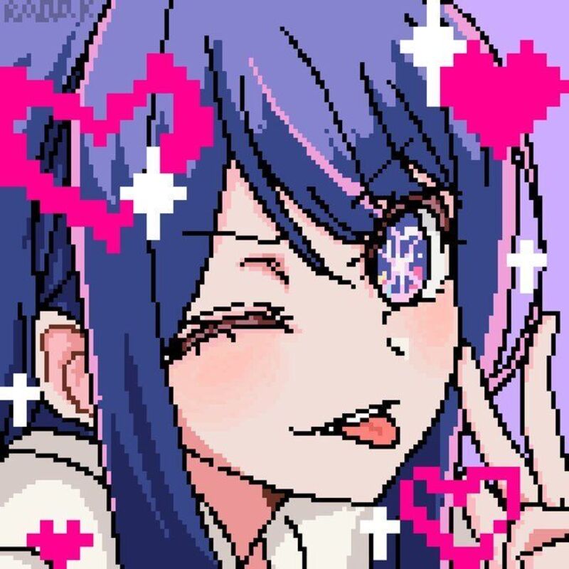 Tranh pixel anime