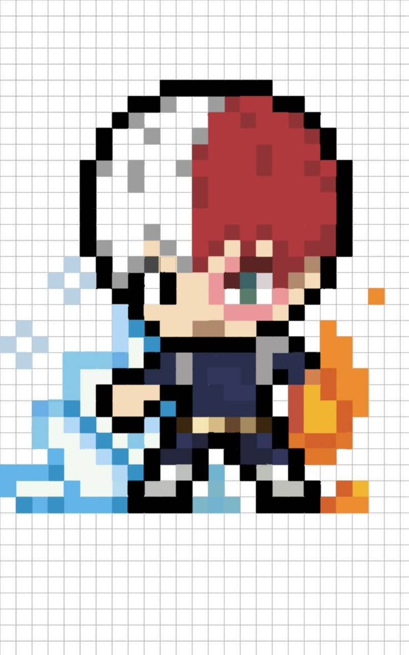 Tranh pixel anime mini cute