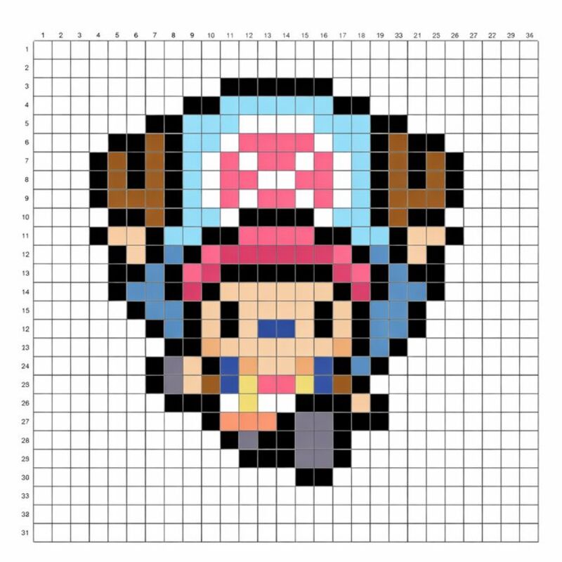 Tranh pixel anime