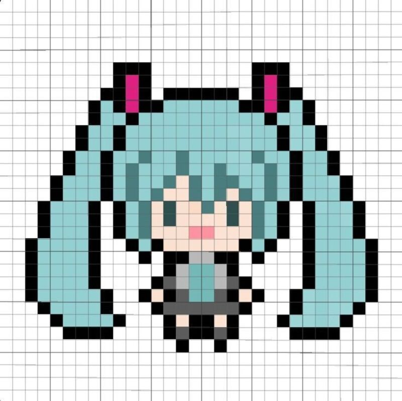 Tranh pixel anime
