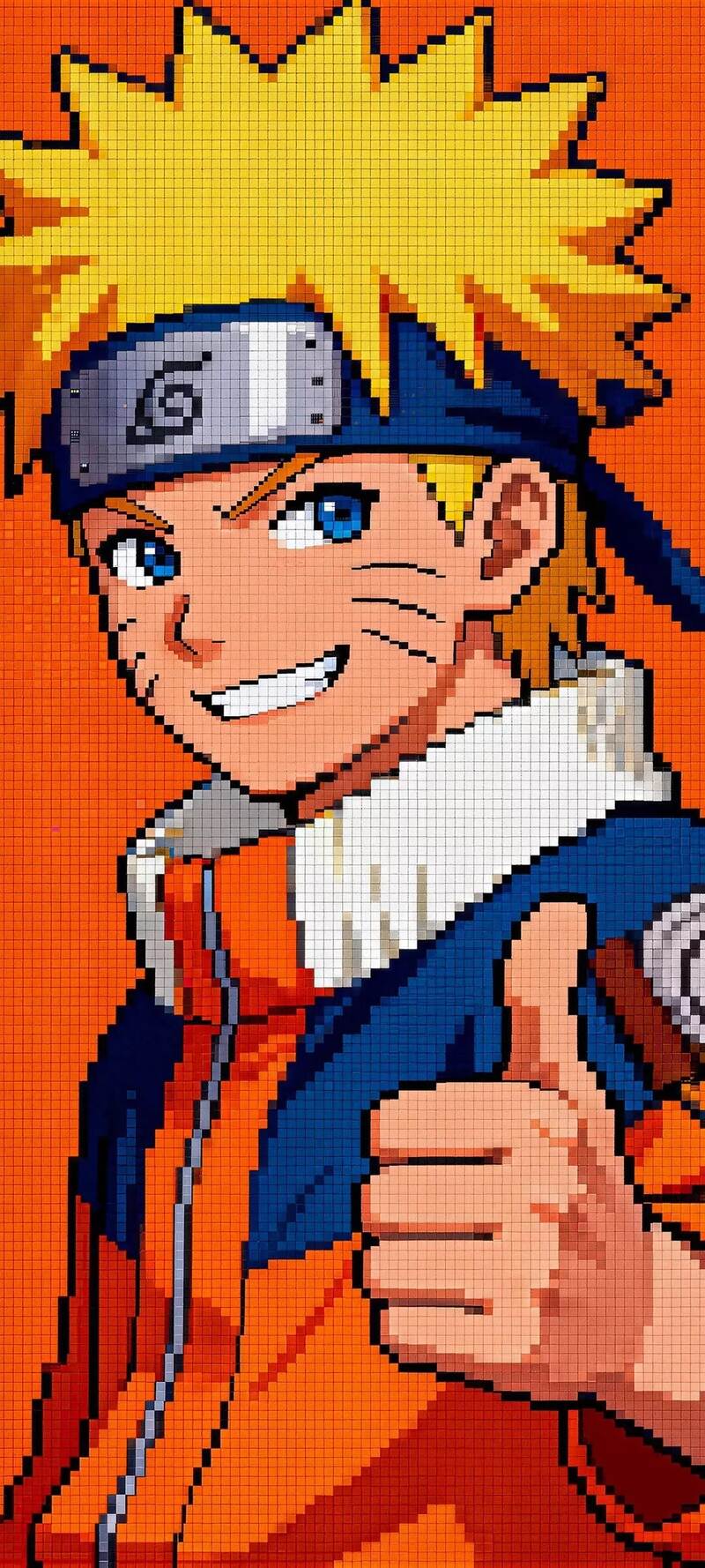 Tranh pixel anime naruto