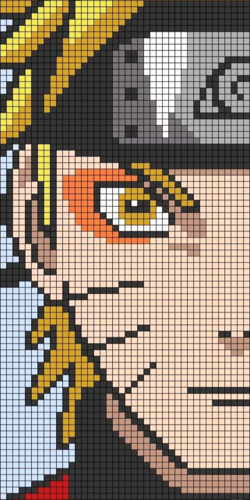 Tranh pixel anime naruto