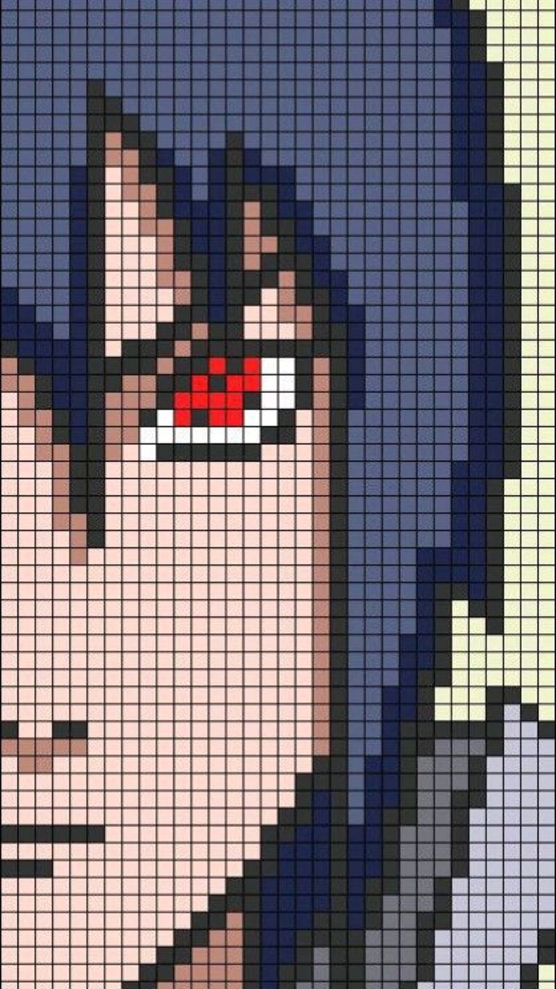 Tranh pixel anime naruto