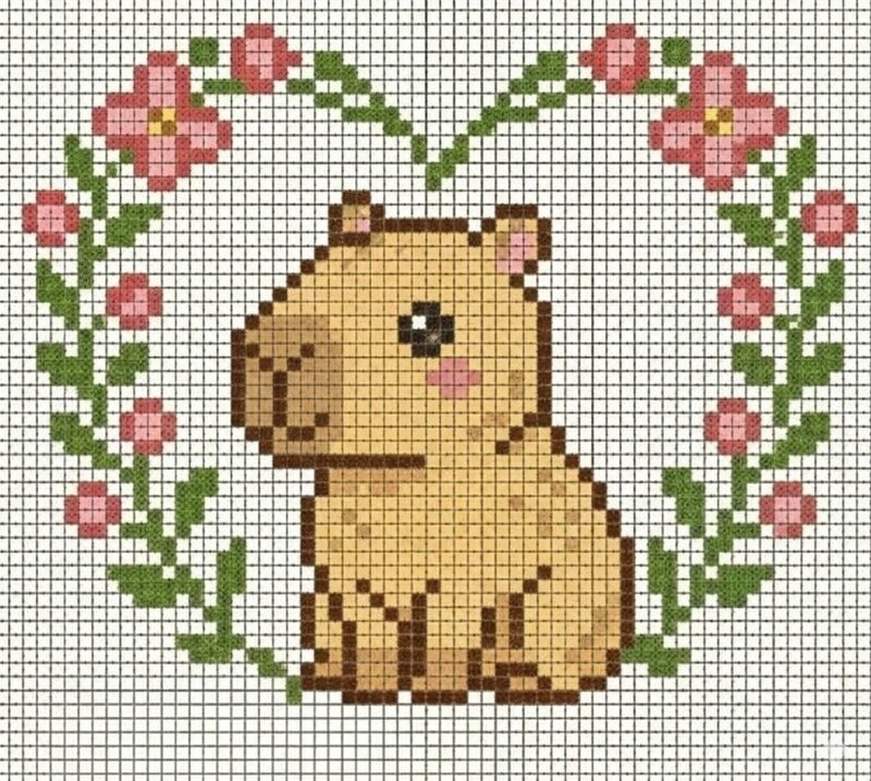 Tranh pixel Capybara