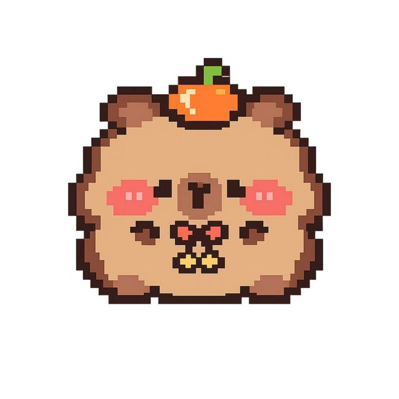 Tranh pixel Capybara