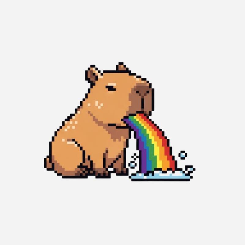 Tranh pixel Capybara
