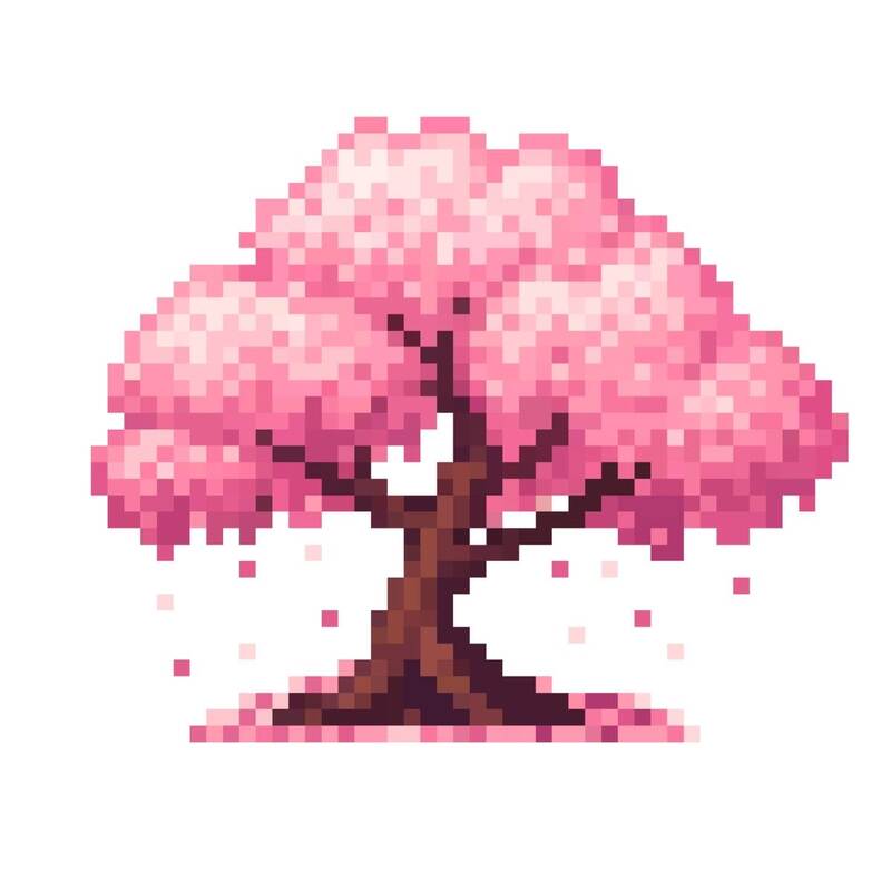 Tranh pixel cây