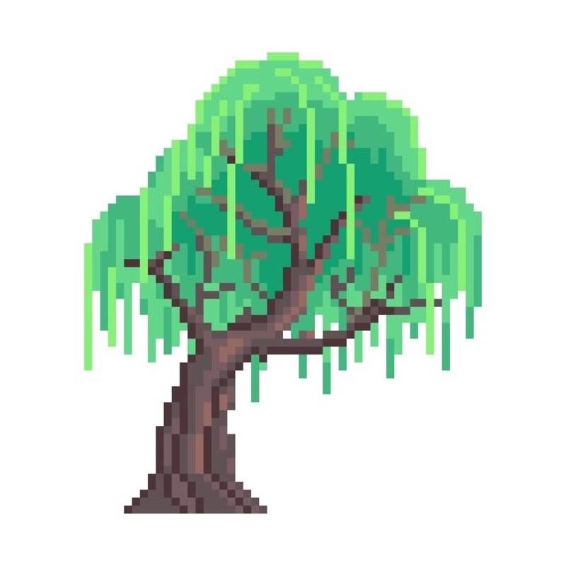 Tranh pixel cây