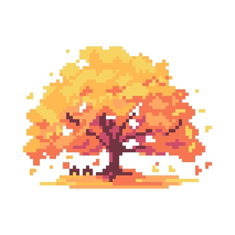 Tranh pixel cây