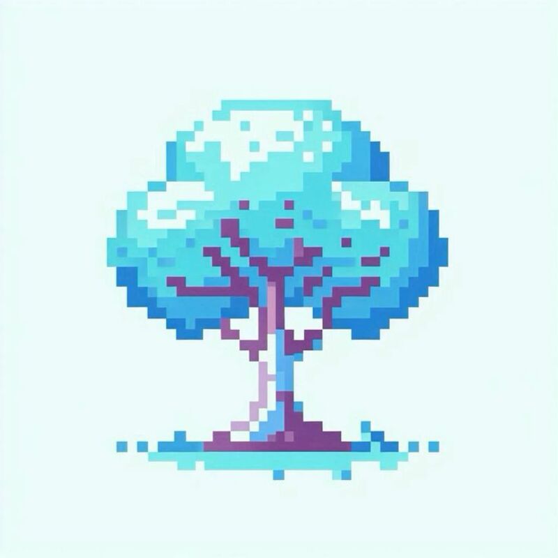 Tranh pixel cây
