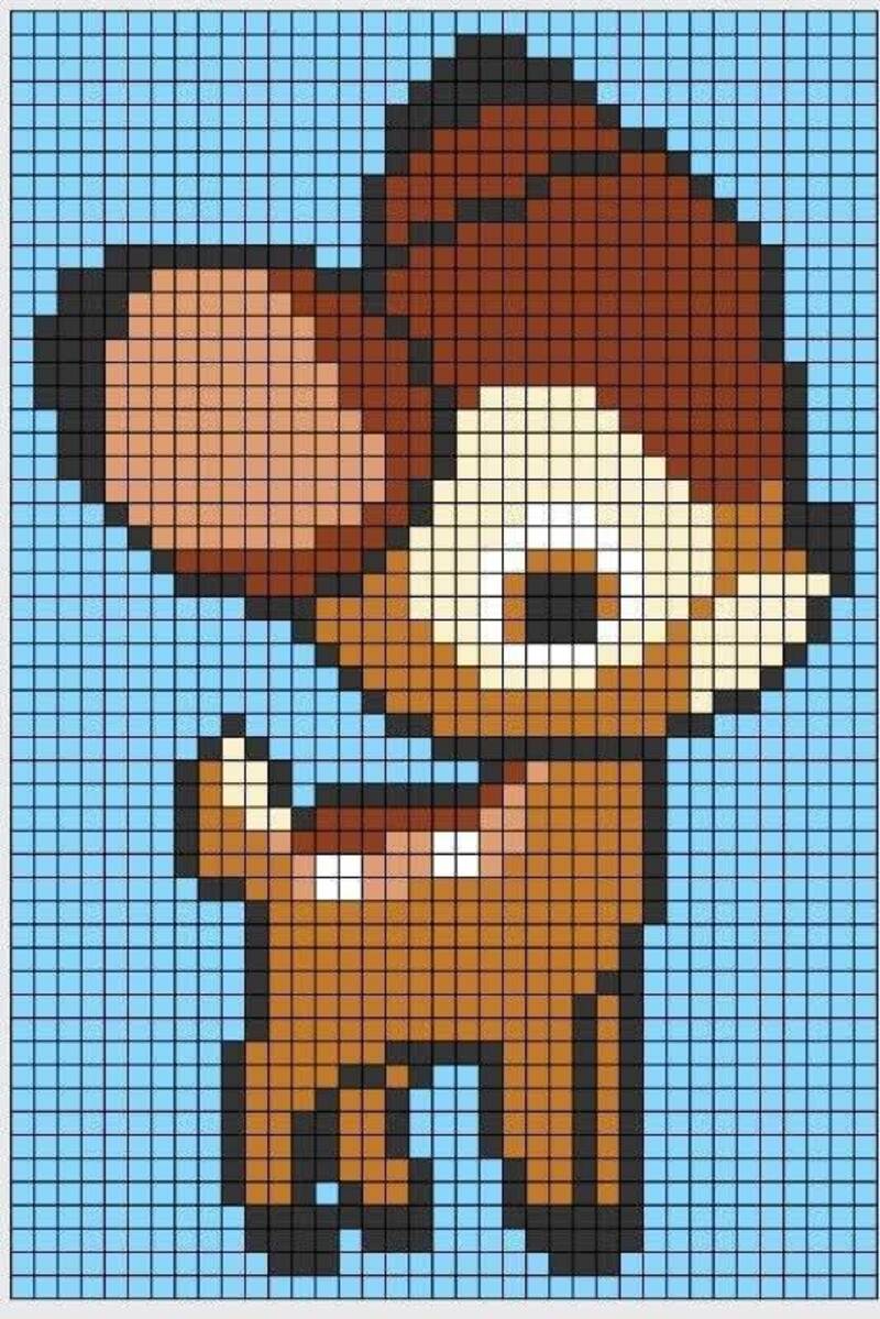 Tranh pixel con hưu