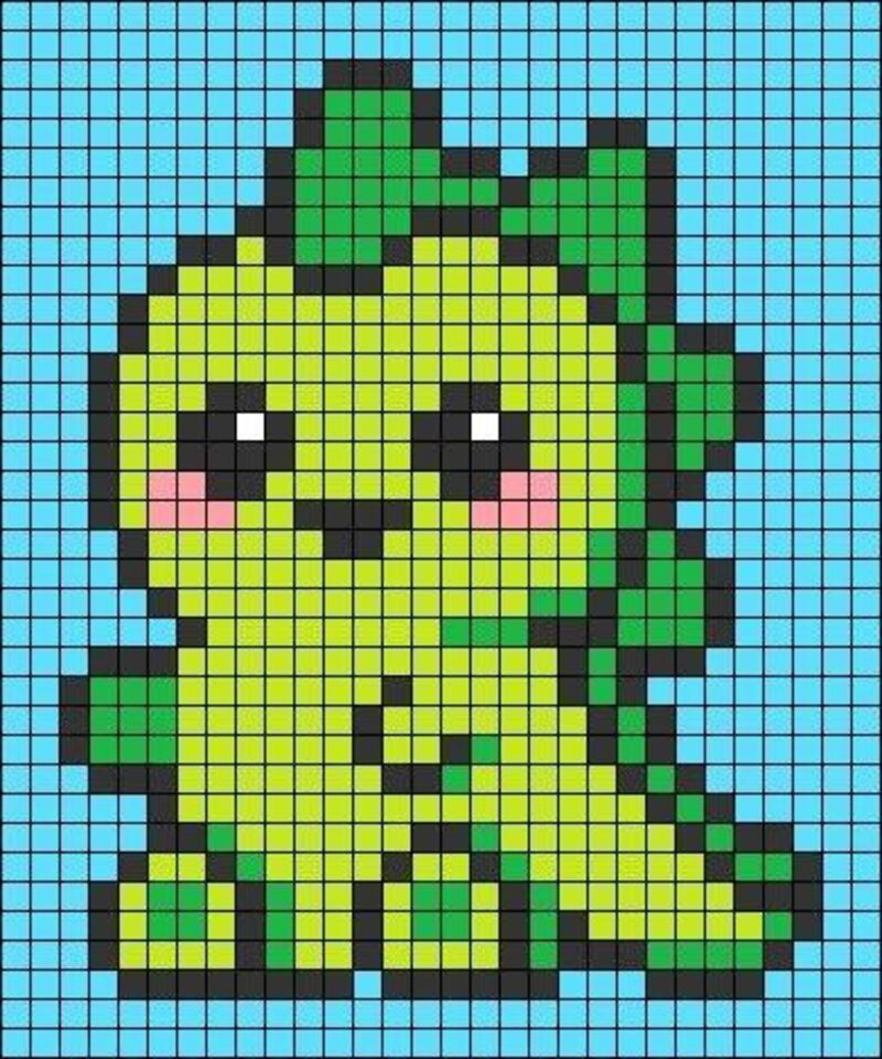 Tranh pixel con khủng long
