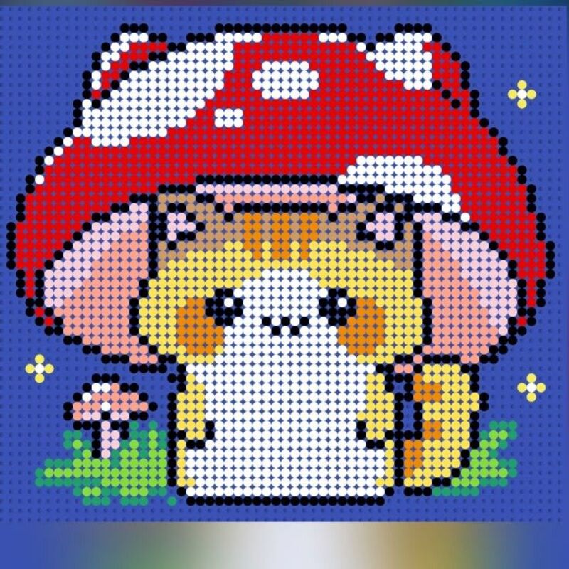 Tranh pixel con vật cute