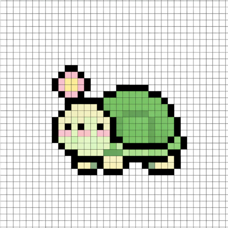 Tranh pixel con rùa