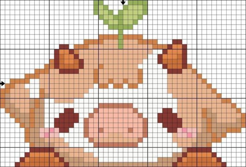 Tranh pixel con vật cute