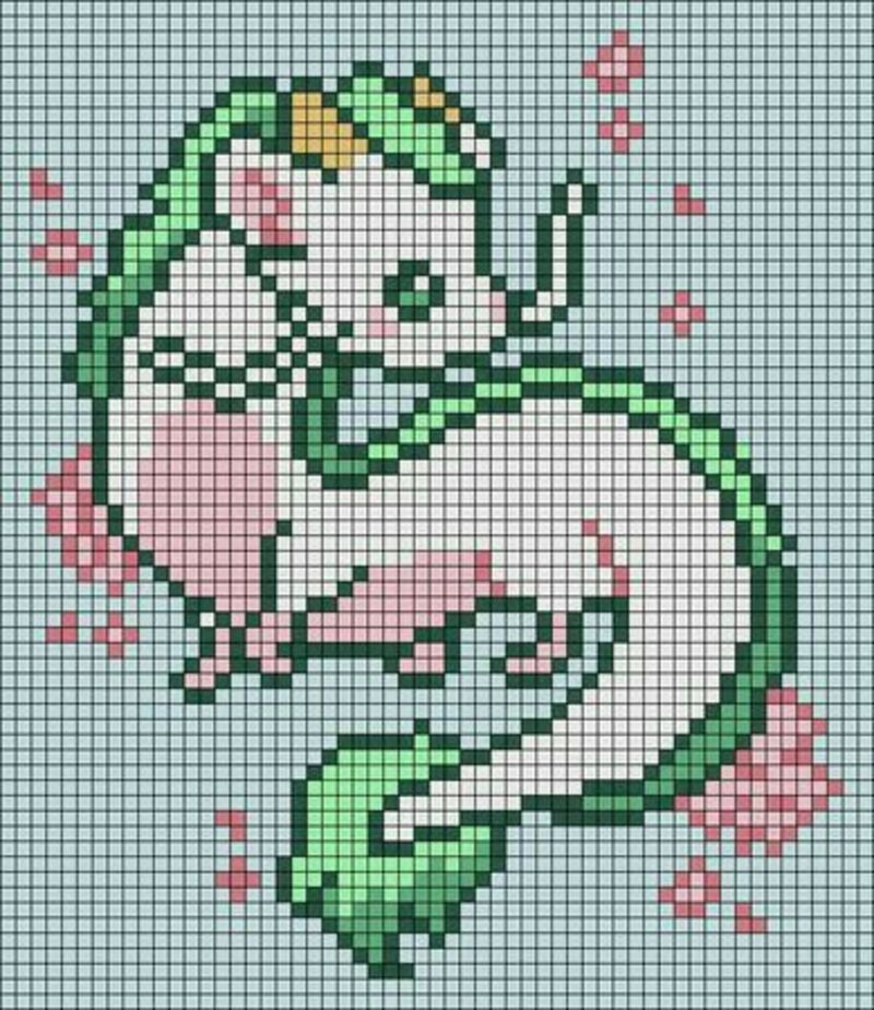 Tranh pixel con rồng dễ thương