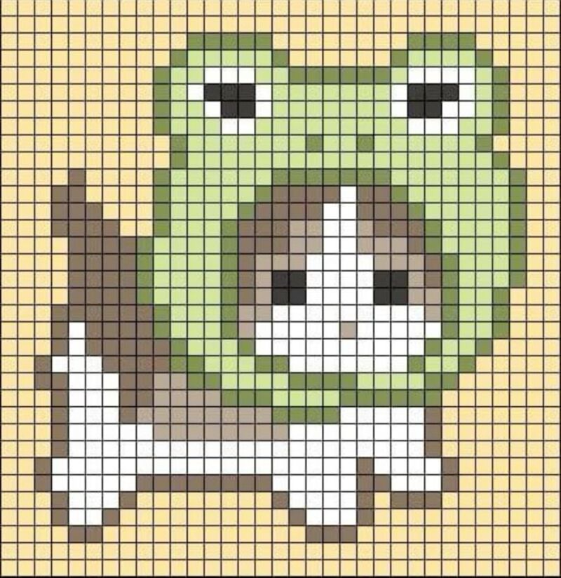 Tranh pixel con vật cute