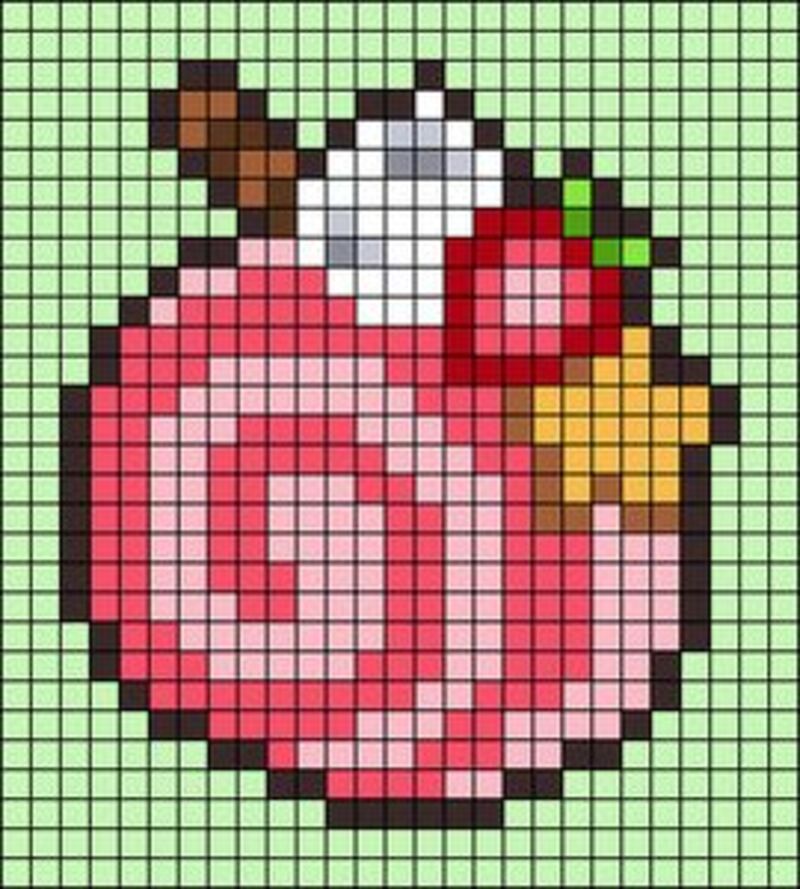 Tranh pixel đồ ăn cute