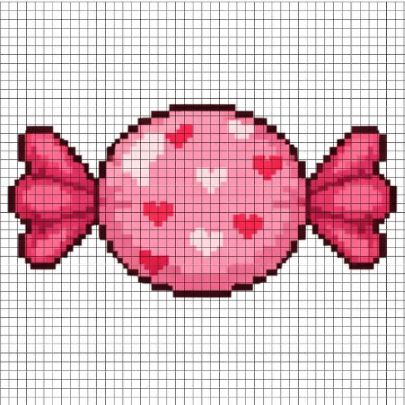 Tranh pixel đồ ăn cute