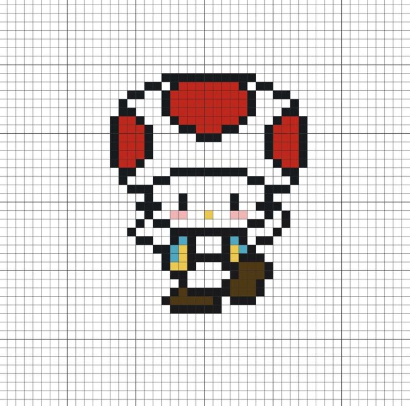 Tranh pixel Hello Kitty và Sanrio