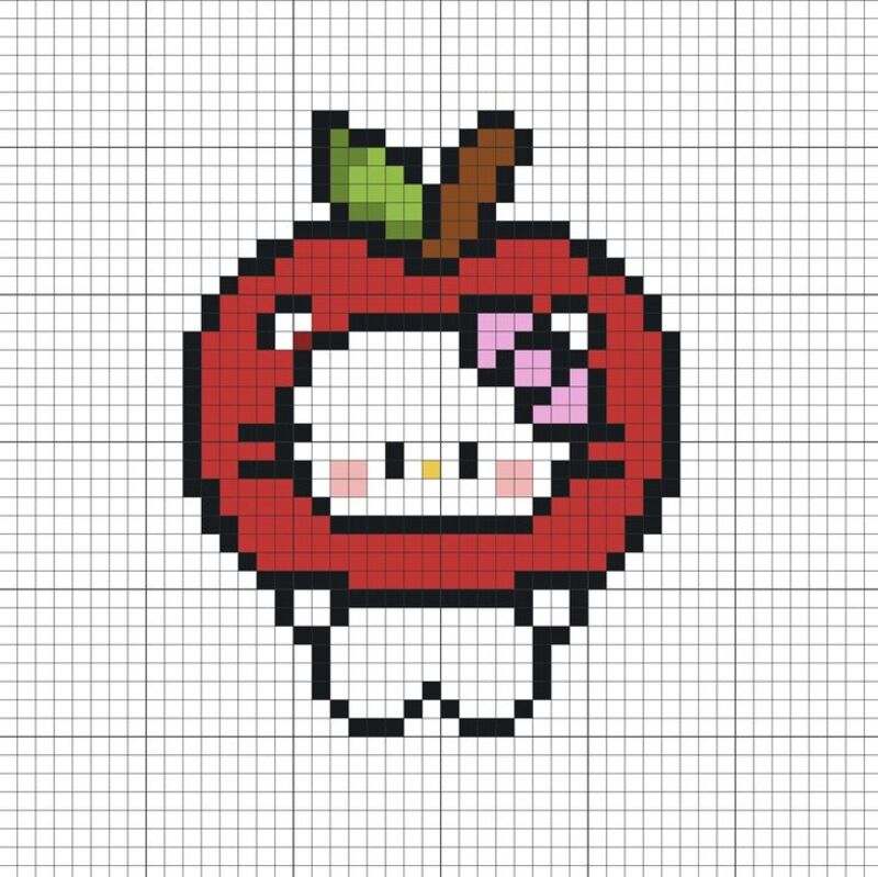 Tranh pixel Hello Kitty và Sanrio