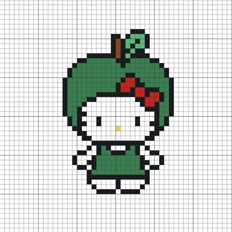 Tranh pixel Hello Kitty và Sanrio