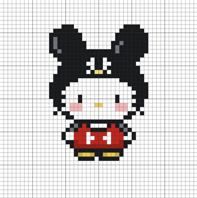 Tranh pixel Hello Kitty và Sanrio