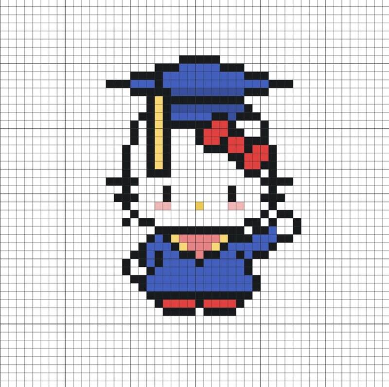 Tranh pixel Hello Kitty và Sanrio