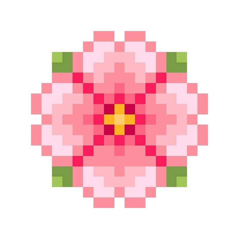 Tranh pixel hoa