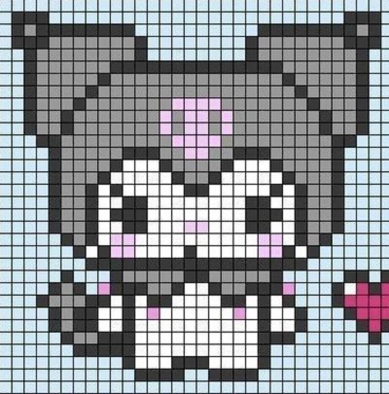 Tranh pixel Kuromi