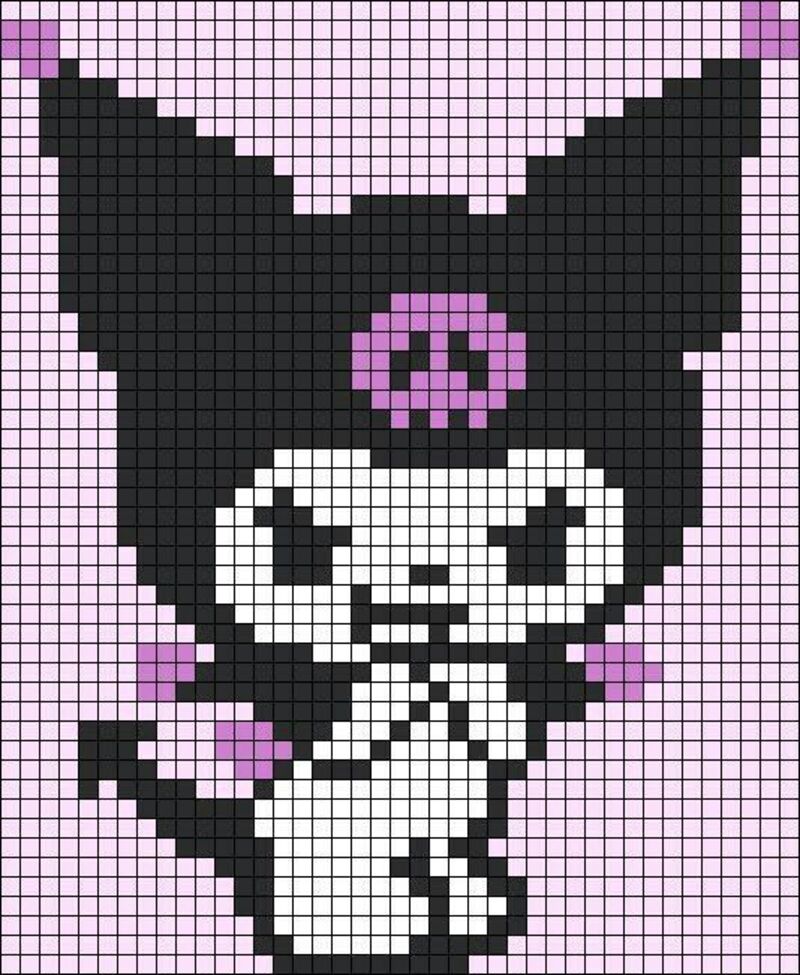 Tranh pixel Kuromi