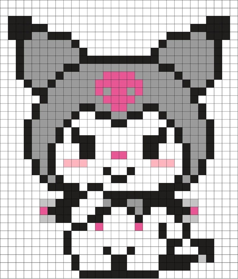 Tranh pixel Kuromi