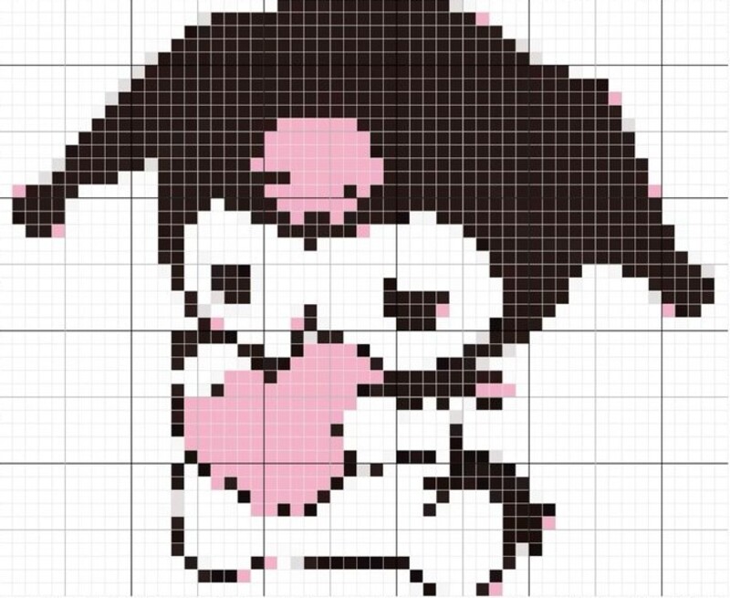 Tranh pixel Kuromi
