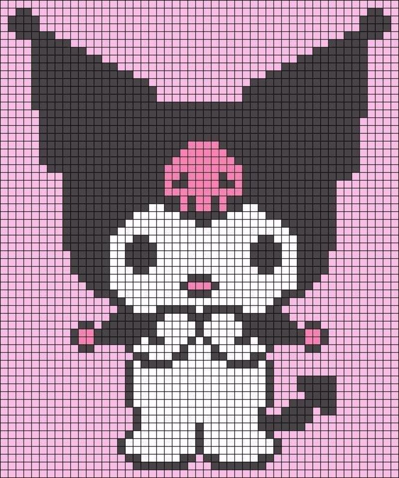 Tranh pixel Kuromi