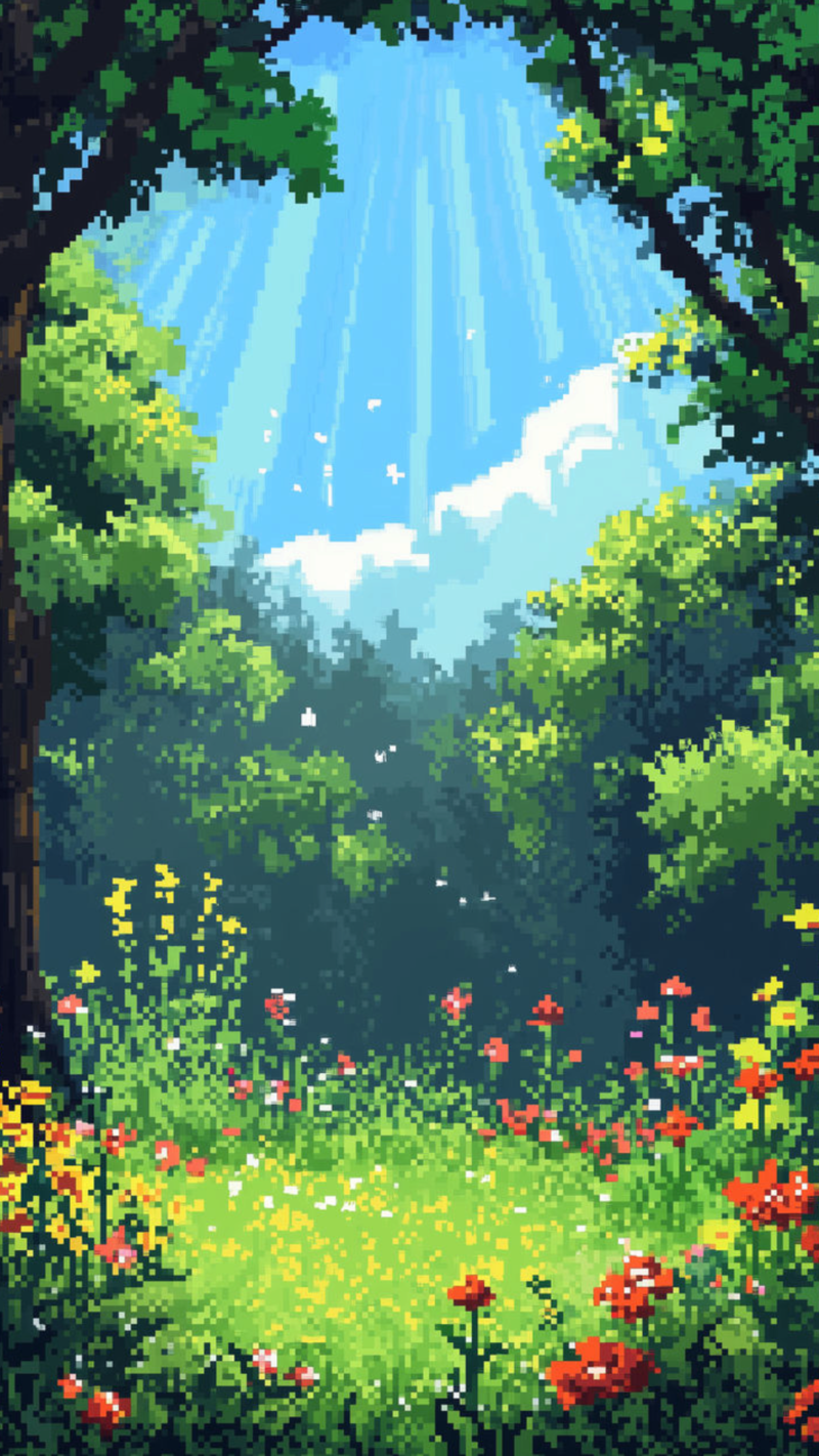 Tranh pixel phong cảnh