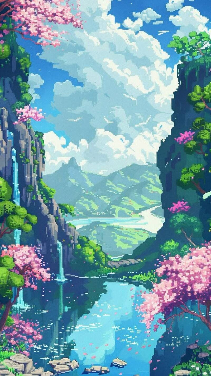 Tranh pixel phong cảnh